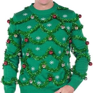 Ugly Christmas Sweater Ornament Garland Handmade